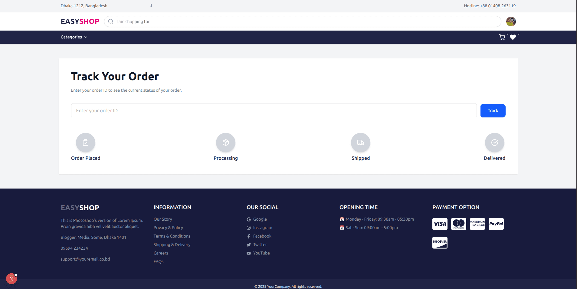 Easy Shop - E-commerce Platform