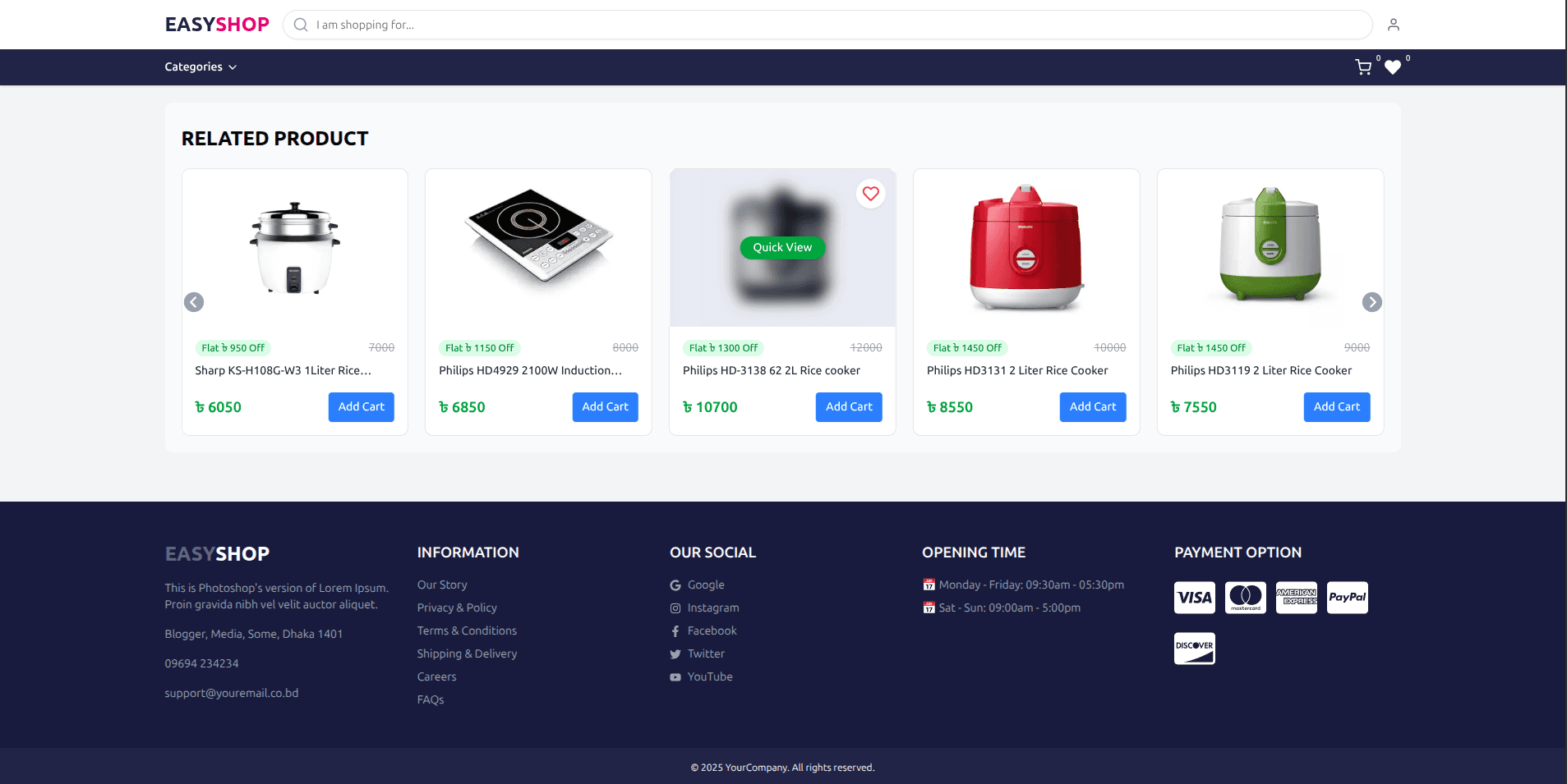 Easy Shop - E-commerce Platform