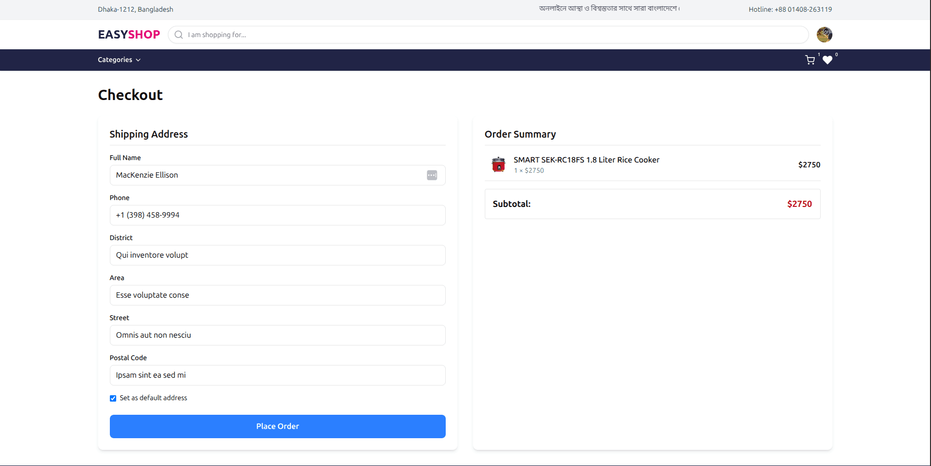 Easy Shop - E-commerce Platform