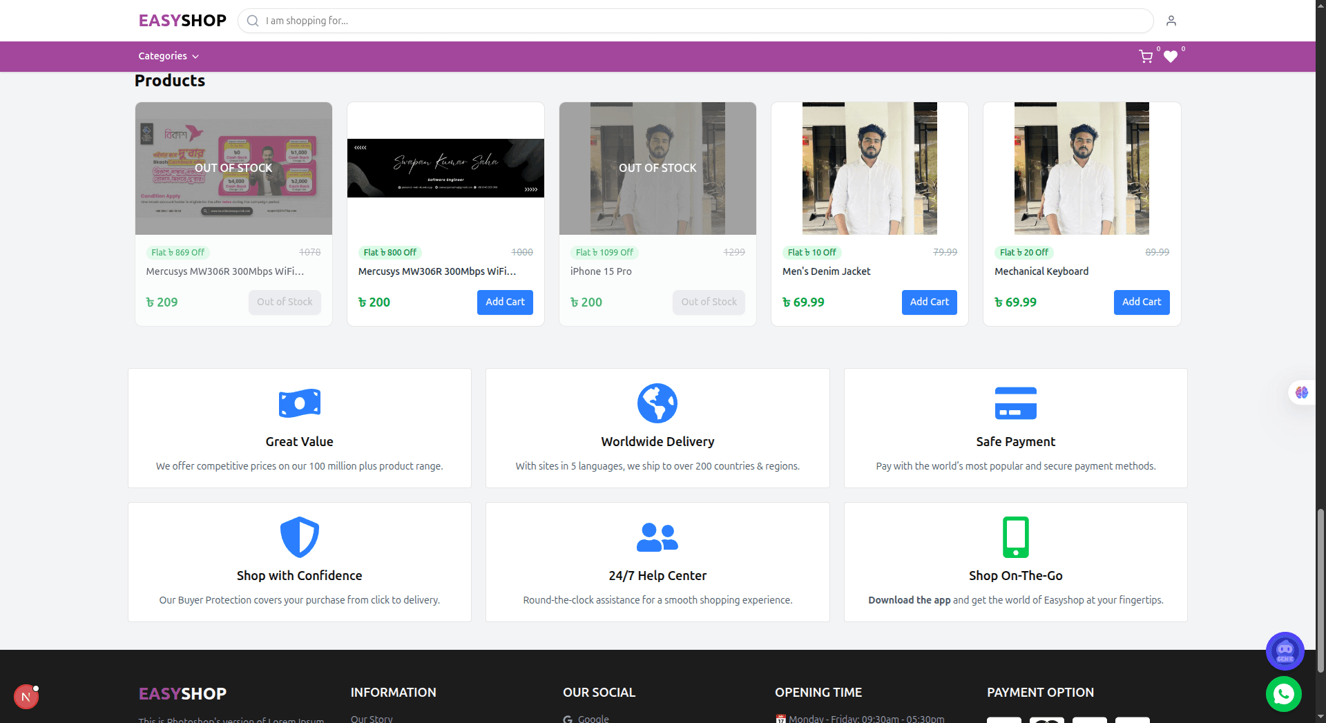 Easy Shop - E-commerce Platform