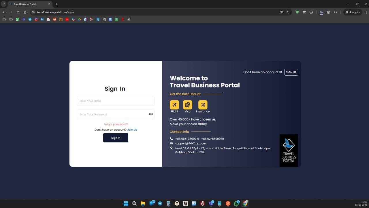 TBP Online Travel Agency Portal