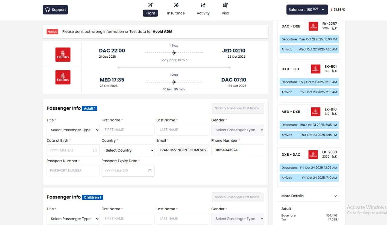 TBP Online Travel Agency Portal
