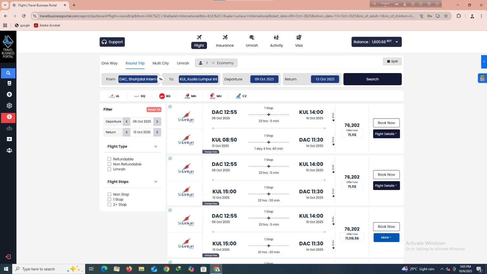 TBP Online Travel Agency Portal