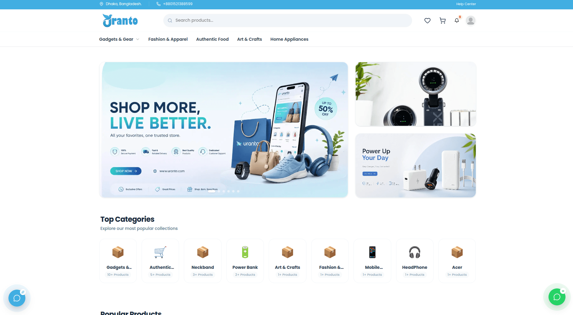 Uranto - Modern E-commerce Platform
